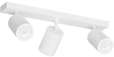 Klighten Deckenstrahler 3 Flammig Weiß, GU10 Deckenleuchte Strahler Schwenkbar, Spotleuchte Drehbar Deckenspots für Küche, Schlafzimmer, Wohnzimmer, Flur, Länge: 39 cm, Ohne Leuchtmittel