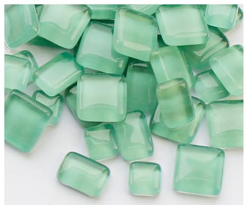 Egurs 500g Bunte Glasmosaikfliesen Unregelmäßige Kristall Mosaikfliesen Kleine Mini Mosaik Fliesen zum Basteln Bulk Mosaiksteine Glitzerkristall Glasstücke für DIY Handwerk Heimdekoration Hellgrün