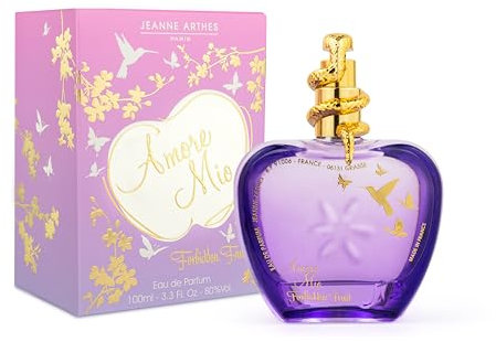 JEANNE ARTHES - Eau de Parfum Femme Amore Mio Forbidden Fruit - Floral & Frais - Vanille et Patchouli - Fabriqué en France à Grasse - Cadeau femme - Flacon Vaporisateur 100 ml