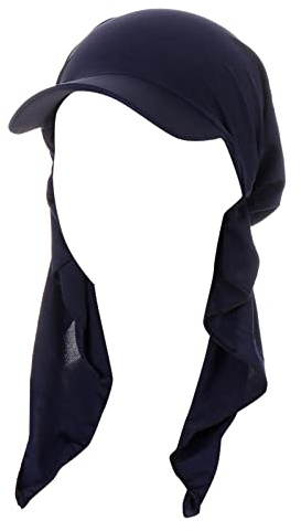 Generic Bandana pour femme - Casquette de chimio - Visière - Protection solaire, 5 - Marine., taille unique