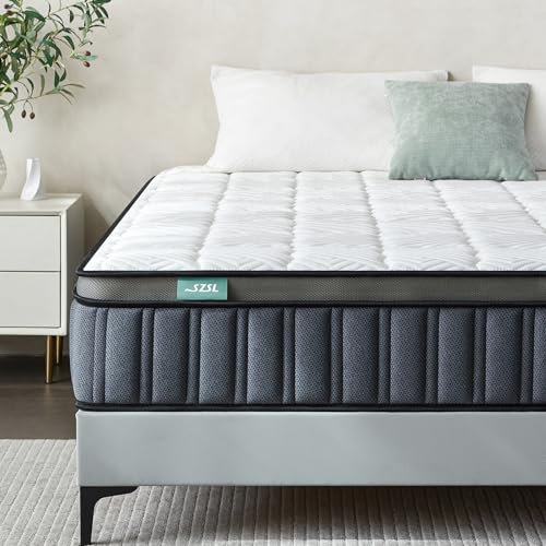 SZSL INDULGE IN COMFORT Matratze 160x200 cm 7-Zonen H4 H3 Höhe 26cm Federkernmatratze mit Öko-Tex Zertifiziert Orthopädische Taschenfederkernmatratze mit Schaumstoff 100 Nächte Probeschlafen