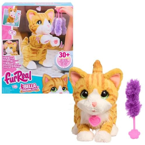 Jouet interactif Chaton Bella de FurReal mesurant 25,4 cm de Haut, Plus de 30 Sons et réactions, Animaux en Peluche, Jouets pour Enfants de 4 Ans et Plus par Just Play