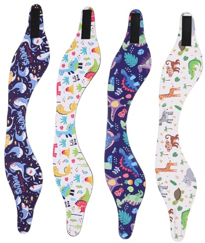 BESPORTBLE 4piezas Diademas De Natación para Mujer Protectores De Orejas Ajustables Diadema Estampada para Baño y Surf