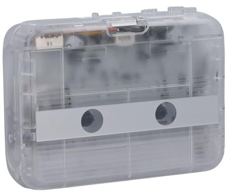 UPALDHOU Cassette Portatili - Blue Strip Reader con qualità del Suono Stereo per la Ri -espressione di Ricordi per i Viaggiatori (Trasparente)