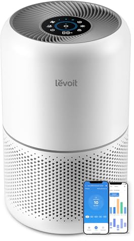 LEVOIT Purificador de Aire con Filtro HEPA Core 300S, Compatible Alexa y APP, Modo Inteligente, 22dB Modo de Sueño Silencioso, Elimina 99.97% de Alergia Polen Ácaros Humo Pelo de Mascota, Bajo Consumo