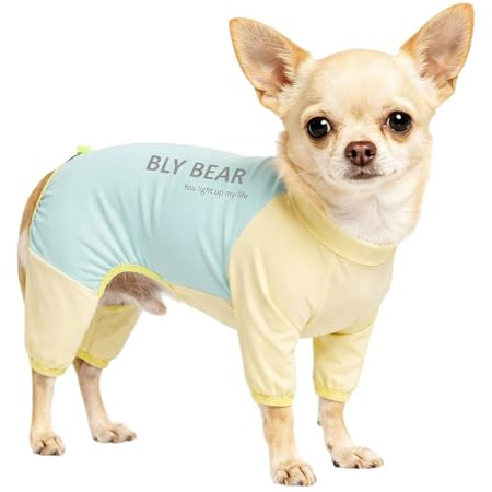 Anlitent Shedding Defender Style Sunscreen Full Coverage Bodysuit UPF 50+, Cooling Jumpsuit for Shed Control & Allergy Relief, Breathable Quick Dry Dog Onesie for Small Dogs Puppies S (1.5-2.5kg)