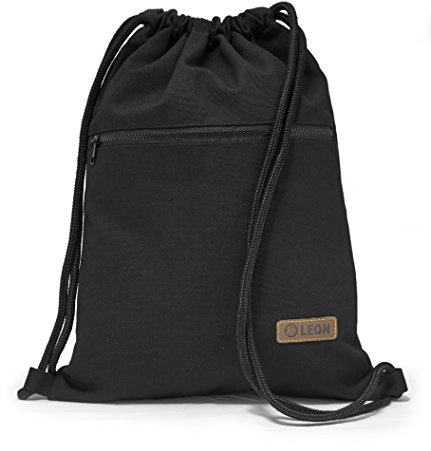 By Bers Leon Borsa zaino da ginnastica, grande tasca esterna con cerniera, tasche interne, tasche interne, tasche interne, zaino, borsa da donna e da uomo hipster, borsa da palestra in ecopelle