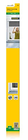 Schellenberg 70992 Insektenschutz-Plissee für Fenster 140 x 150 cm Fliegengitter für Fenster, Weiß