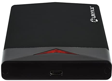 UNYKAch Carcasa Externa UK 25303 para Disco Duro 2.5 2 TB HDD, Sencilla Instalación Plug&Play, Diseño en Aluminio para Mejor Regulación de Temperatura y USB Tipo C - 176 x 130 x 40 mm