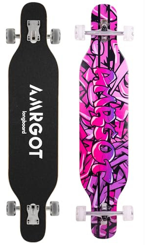 WiiSHAM Longborads Skateboards 42 inches Complete Drop Down Through Deck Crusier Pr Speed (71)