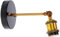EDO Wandlampe LOFT NAVIS, 1-flammige Wandleuchte, Lampe Wohnzimmer aus Stahl in Messing Schwarz, Wandlampe Innen, Wandleuchte Innen, Schlafzimmerlampe mit E27 Fassung, EDO777183