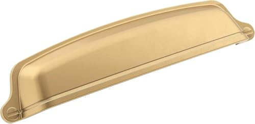 Amerock | Cabinet Cup Pull | Champagne Bronze | 5-1/16 inch (128 mm) Center-to-Center | Stature | 1 Pack | Drawer Pull | Cabinet Handle | Cabinet Hardware