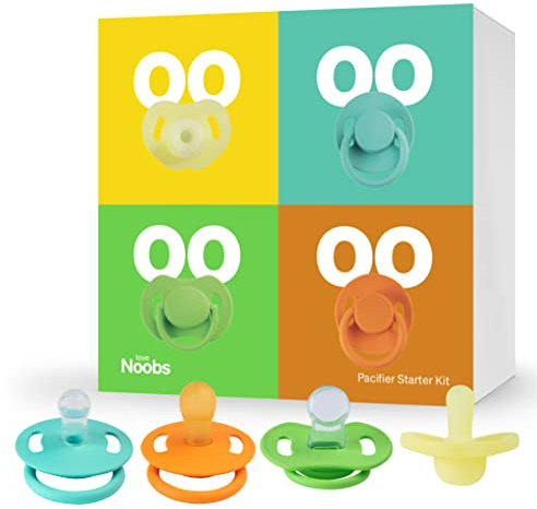 Baby Schnuller Starter-Kit von LoveNoobs, 4 Packung, Schnuller 0-6 Monate