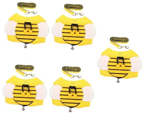 Kisangel 5 Sätze Katzenleine Gassi-Zubehör für Hunde Katzenversorgung Tier kostüm tierkostüm dekorative Hundeleine waschbare Hundeleine Kleiner Hund Gürtel Hundebedarf schmücken Geschirr