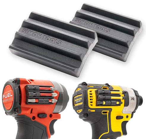 Simon Tools Magnetic Bit Holder for Impact Drivers and Drills - Super Strong Adhesive - Drill Accessory That Fits Most drills: Dewalt, Makita, Klein, Bosch and Milwaukee Bit Holder