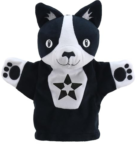 The Puppet Company - Meine erste Handpuppe schwarz und weiß - Katze Handpuppe - PC003833