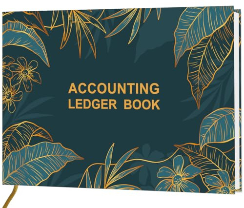 Accounting Ledger Book - Ledger Book for Small Businesses Bookkeeping & Personal Use, Expense Tracker Notebook for Tracking Money, Expenses, Deposits & Balance, 7 x 10, Rose Flower