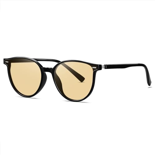 KANASTAL Gafas de Sol Cristal Marrones Claro Mujer Polarizadas Clásicas Vintage Retro Hombre Señora Conducir Pasear Protección UV400 - Negras Montura Transparentes Marrón Lentes
