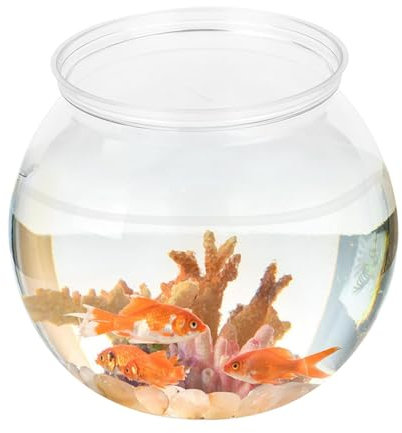 Kugelaquarium Bruchsicherer Kunststoff Fischschale, Ideal Für Blumen Oder Als Fischglas, 12.5CM