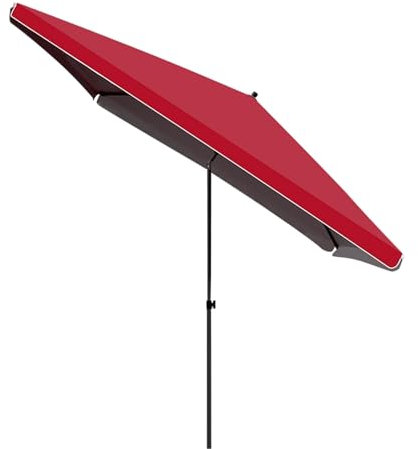 Parasol De Marché Rectangulaire, 180 Cm X 200 Cm, 200 Cm X 200 Cm, Inclinable À 45 ° Et Réglable En Hauteur, Parasol De Table D'extérieur, Pour Jardin, Piscine, Plage(Green,180cmx200cm/5.9x6.5ft)