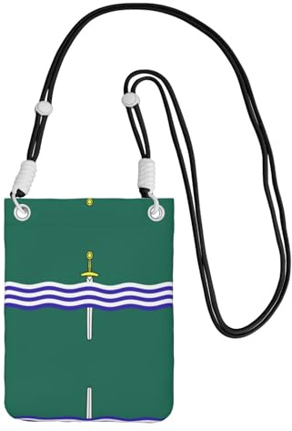 BOXILTD Peterborough flagga telefonväska crossbody – mobiltelefon crossbody-väska med justerbar rem för daglig användning och pendling