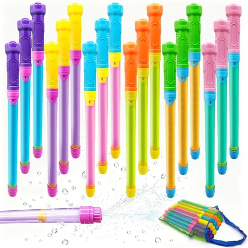 Water Blaster Pistols Gun for Kids Adults 18 Pack with Mesh Bag