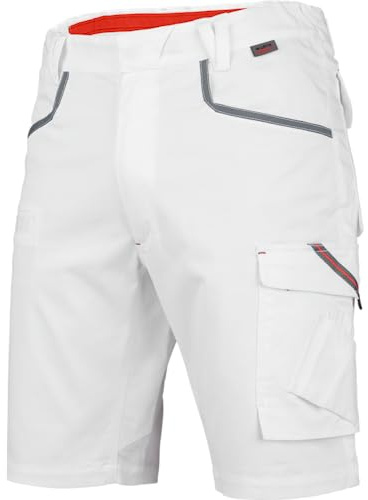 WÜRTH MODYF Arbeitsshorts Stretch X - professionelle Arbeitshose für Herren - Arbeitsshorts mit Reißverschluss - in der Größe 66 in Weiss