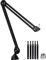 LANUCN Mikrofon Arm Mikrofonständer der 2. Generation 3/8 5/8 Verbesserter Mikrofonarm mit Anti-Shaking-Tischklemme Minimalistischem Mic Stand für Yeti Snowballs und andere Microphone Boom Arm