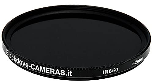 Filtro infrarosso 850nm 62mm Blackdove-cameras- Infrared filter 850 nm cut. IR