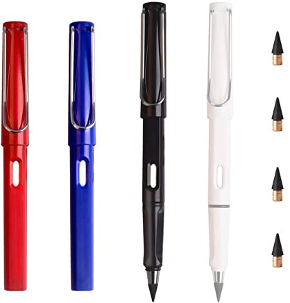 4 Pezzi Matite Senza Inchiostro, Matita Portatile Senza Inchiostro, Matite Senza Inchiostro Eterna, Matita In Grafite, Penna Perpetua, Matita Eterna Portatile Riutilizzabile Cancellabile