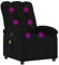 vidaXL Massage Recliner Chair, Lounge Sofa, Reclining Black Fabric, Manual Adjustment, 6-Point Vibration Massage, Padded Comfort and Durable Construction