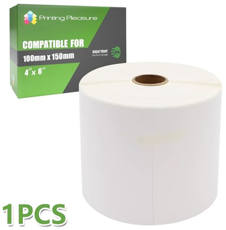 100x150mm Direct ThermalLabels,4x6 in Address Shipping Mailing Labels,Water & Oil Proof,Smudge-Proof,Strong Adhesive,Compatible with Zebra,Toshiba,Citizen&Eltron(500pcs/Roll,1 Roll)