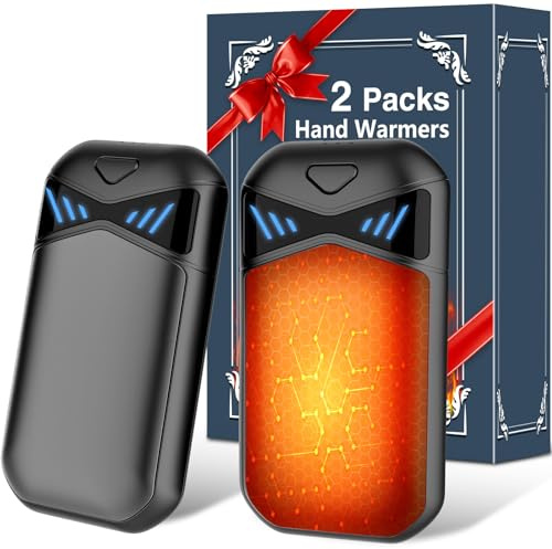DDKJ Hand Warmers Rechargeable 2 Pack-7000mAh Magnetic Electric Reusable Hand Warmer, Mini USB Split Pocket Heater,AI Instant Heated Gadgets Christmas Stocking Gifts for Women Men Gloves Golf Hiking