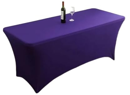 SUBLXPoten Töjbart bordsskydd Thiened elastisk genombruten duk, för möte och bröllopsbankett, bänkskydd rektangulär bar (färg 4,6 fot (183 x 76 x 76 cm) 0,56 kg)