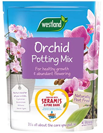 Westland Potting Compost Mix and Enriched with Seramis, Brown, 4 Litre