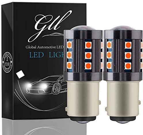 GLL 2st 1157 LED-lampor röd BAY15D P21/5W LED-lampor med 3030-24SMD som används för bilens dagsljus bromsbelysning bakljus backljus bakre dimljus 840LM