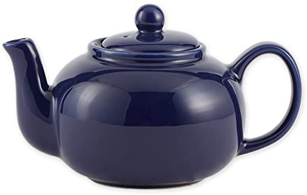 RSVP International Stoneware Teapot Collection, Microwave and Dishwasher Safe, 16 oz, Blue