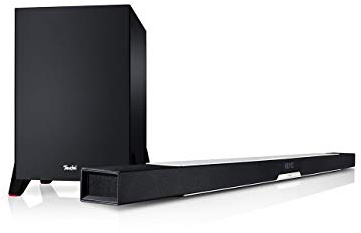 Teufel CINEBAR LUX Ambition - Soundbar mit Subwoofer, Dolby Audio, LAN, WLAN, Dynarmore 3D, Multiroom, Bluetooth, HDMI 3D ARC CEC - schwarz/weiß