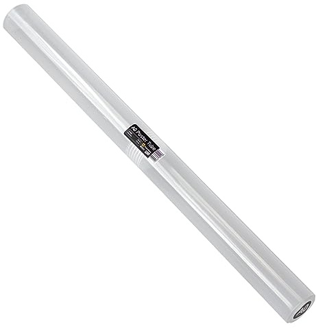 WestonBoxes A0 Clear Plastic Poster Tube, 50/50 Screw Split, 880mm | Inner length 880mm, internal diameter 65mm | Unscrews at midpoint | For A0 prints, architectural drawings, exhibition posters