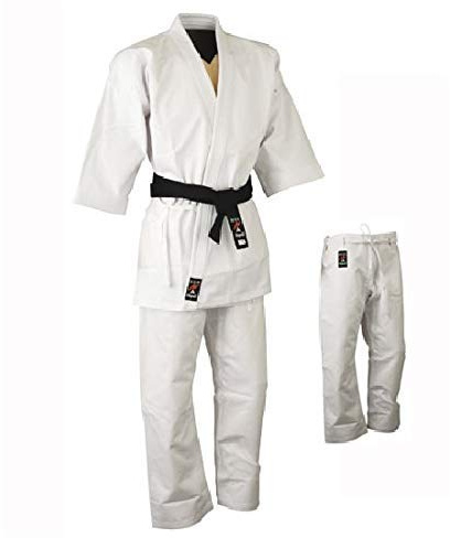 Deluxe Karate Vit Tungvikt 14 oz Uniform - Ny Vitt 6/190cm