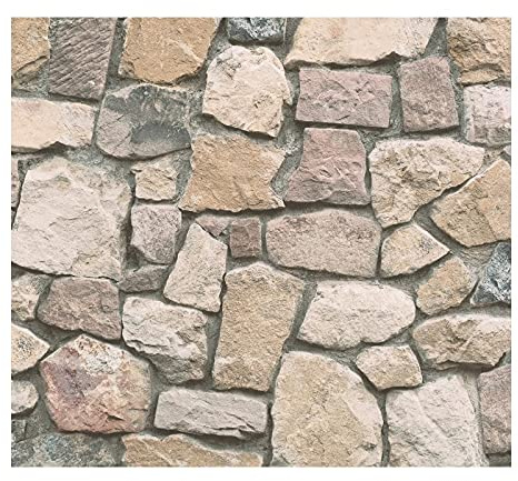 Unknown1 Neutral Natural Stone Wallpaper 20.9 X Grey Farmhouse Paper Washable, Gray