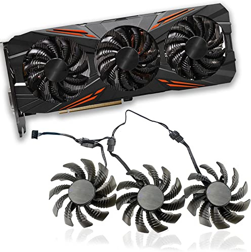 Dotodo 75MM T128010SU 0.35A Cooling Fan For Gigabyte AORUS GTX 1080 1070 Ti G1 Gaming Fan GTX 1070Ti G1 Gaming Video Card Cooler Fan (Fan-3pcs)