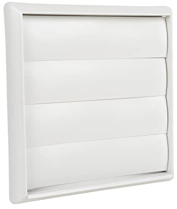 Cofan Rejilla de Ventilación con 4 Lamas Móviles | ABS Blanco | Diámetro de tubo 15 cm