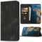 Bear Village Hülle für Galaxy J6 2018, PU Leder Handyhülle Klappbar Handytasche, Schutzhülle mit Kartenfach für Samsung Galaxy J6 2018, Schwarz