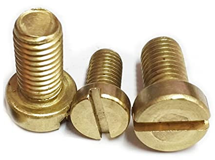 5-100pcs M2 M2.5 M3 M4 M5 M6 M8 Brass Slotted Cheese Head Screw DIN84 Brass Screw Brass Bolt GB65 (Color : M5x16 (10pcs))