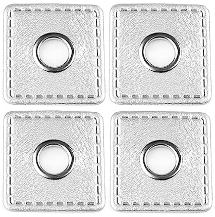 maDDma 4 Metall-Ösen Ösen-Patch auf Kunstleder 35x35mm Hoodies Taschen Ösenpatch, Farbwahl