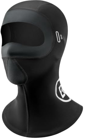 ROCKBROS Balaclava vindtät ansiktshuva balaclava cykel motorcykel skidor mask tubhalsduk för män kvinnor stormmask andas fleece, svart, 54-60