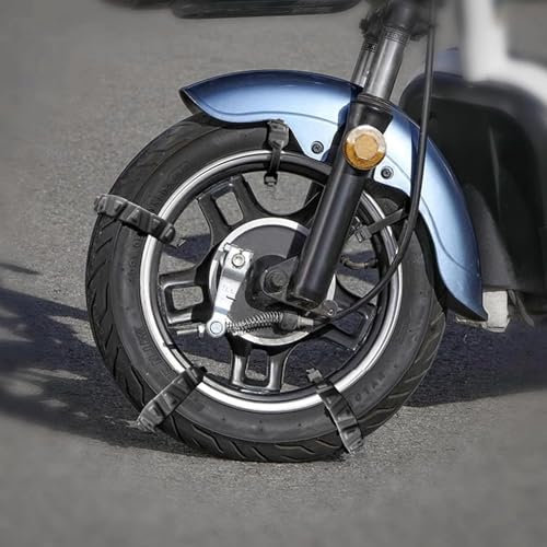 20 stücke Motorräder Reifen Kette Skid Winter Fahrrad Schneeketten, Wiederverwendbare Anti-Schneeketten,Notfall-Schneereifenketten, Universal-Reifenkabelgurte für Motorräder (Schwarz)