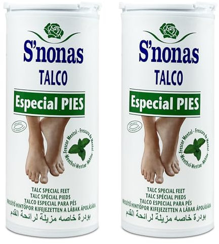 Polvos de Talco para Pies 100g – Desodorante para Pies y Calzado Elimina el Mal Olor (2 Unidades)
