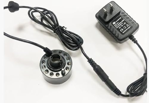 Sporgo Nebulizzatore ad ultrasuoni: mini macchina del fumo nebulizzatore silenzioso, nebulizzatore ad ultrasuoni con 12 luci a LED, triplo colore sfumato, produttore di nebbia per stagno, fontana